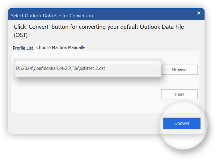 Converts Large-Sized and Encrypted OST Files to PST